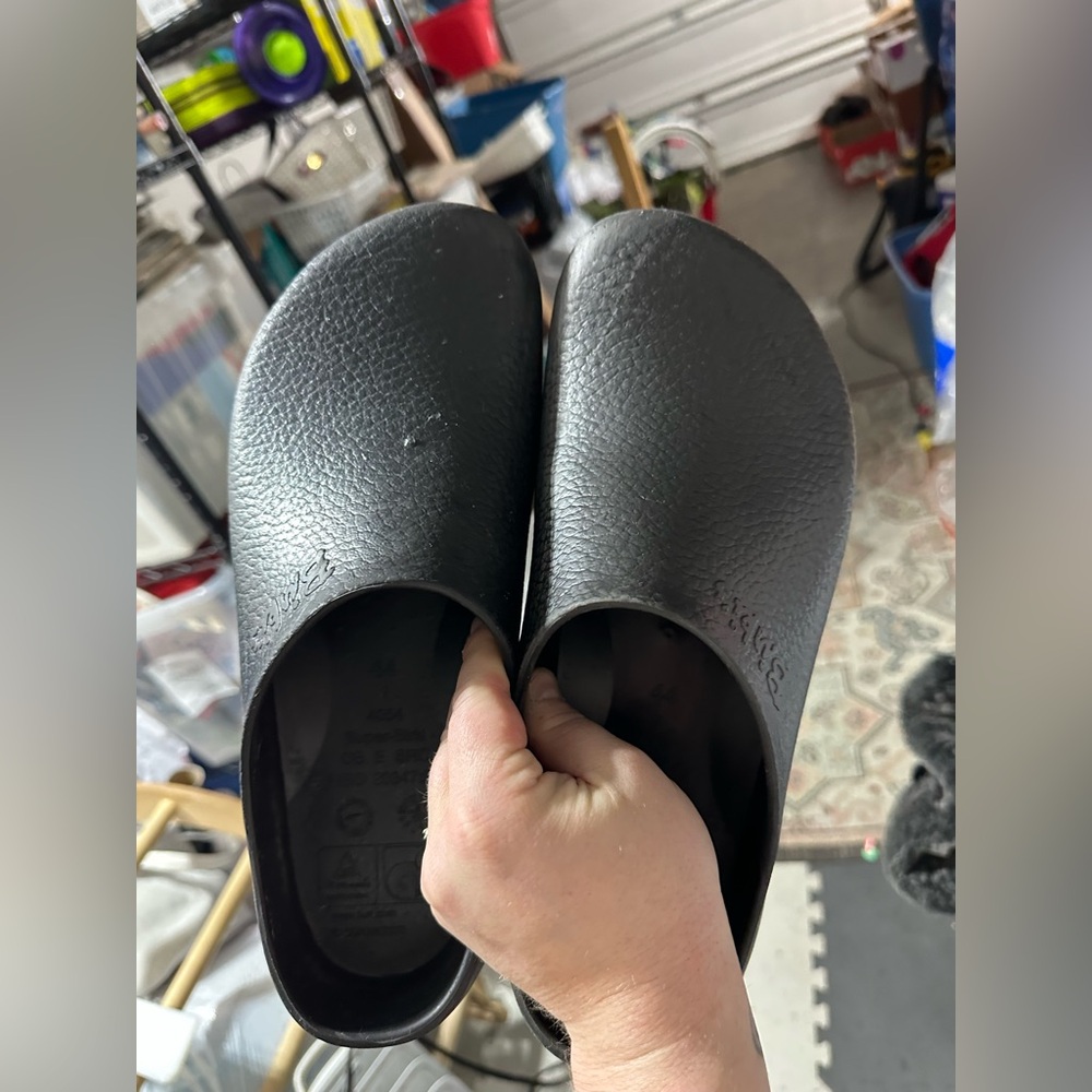 Men's Black Slip-On Clog Sandals